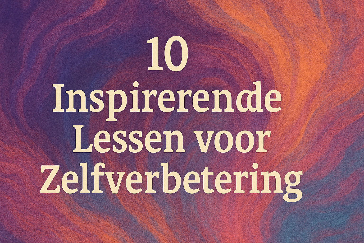 10 Inspirerende Lessen voor Zelfverbetering