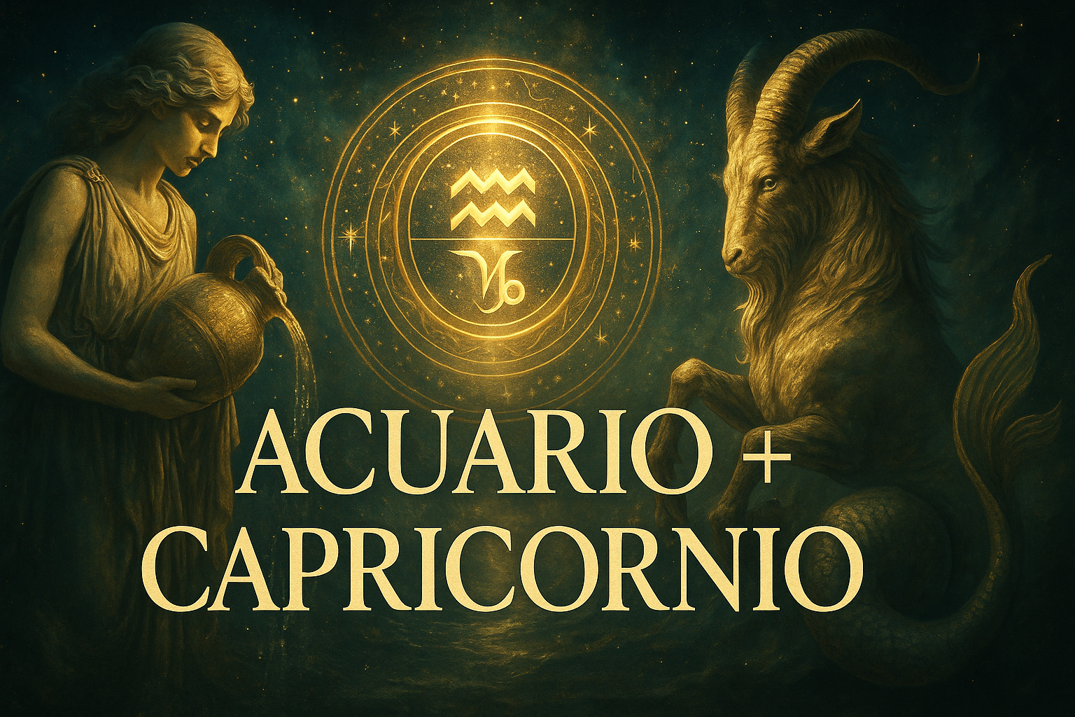 Compatibilidad zodiacal entre Acuario y Capricornio en amor y relación espiritual