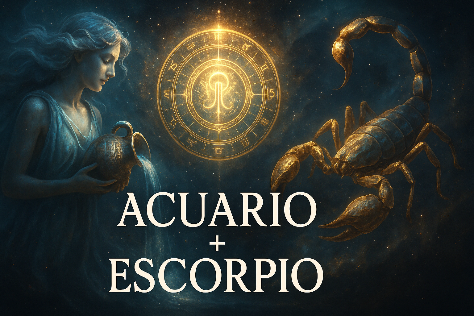 Compatibilidad zodiacal entre Acuario y Escorpio en amor y relación espiritual