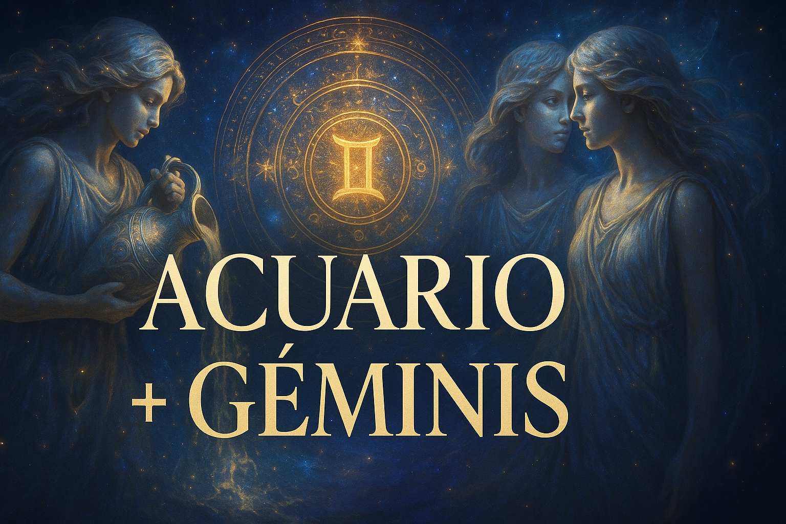 Compatibilidad zodiacal entre Acuario y Géminis en amor y relación espiritual