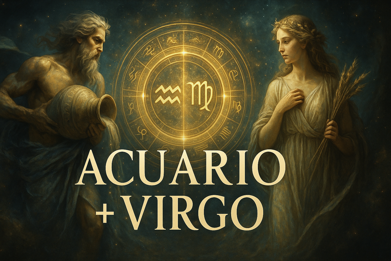 Compatibilidad zodiacal entre Acuario y Virgo en amor y relación espiritual