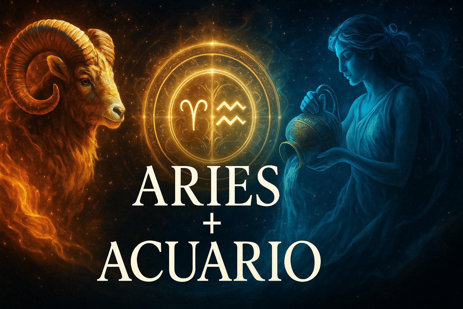 Compatibilidad zodiacal entre Aries y Acuario en amor y relación espiritual
