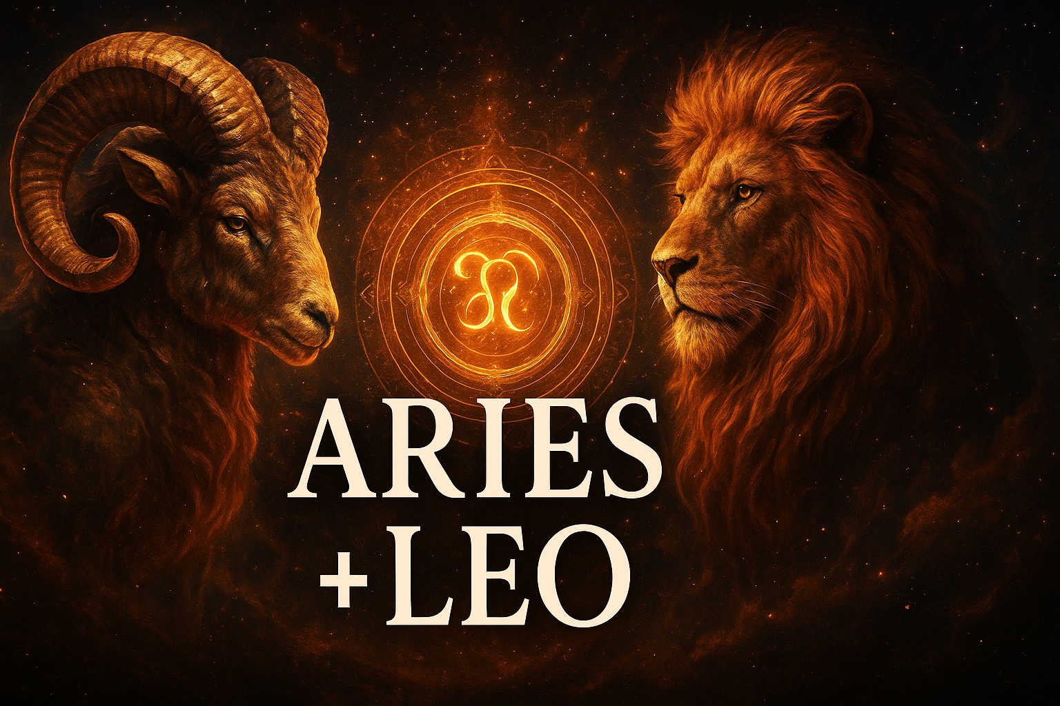 Compatibilidad zodiacal entre Aries y Leo en amor y relación espiritual
