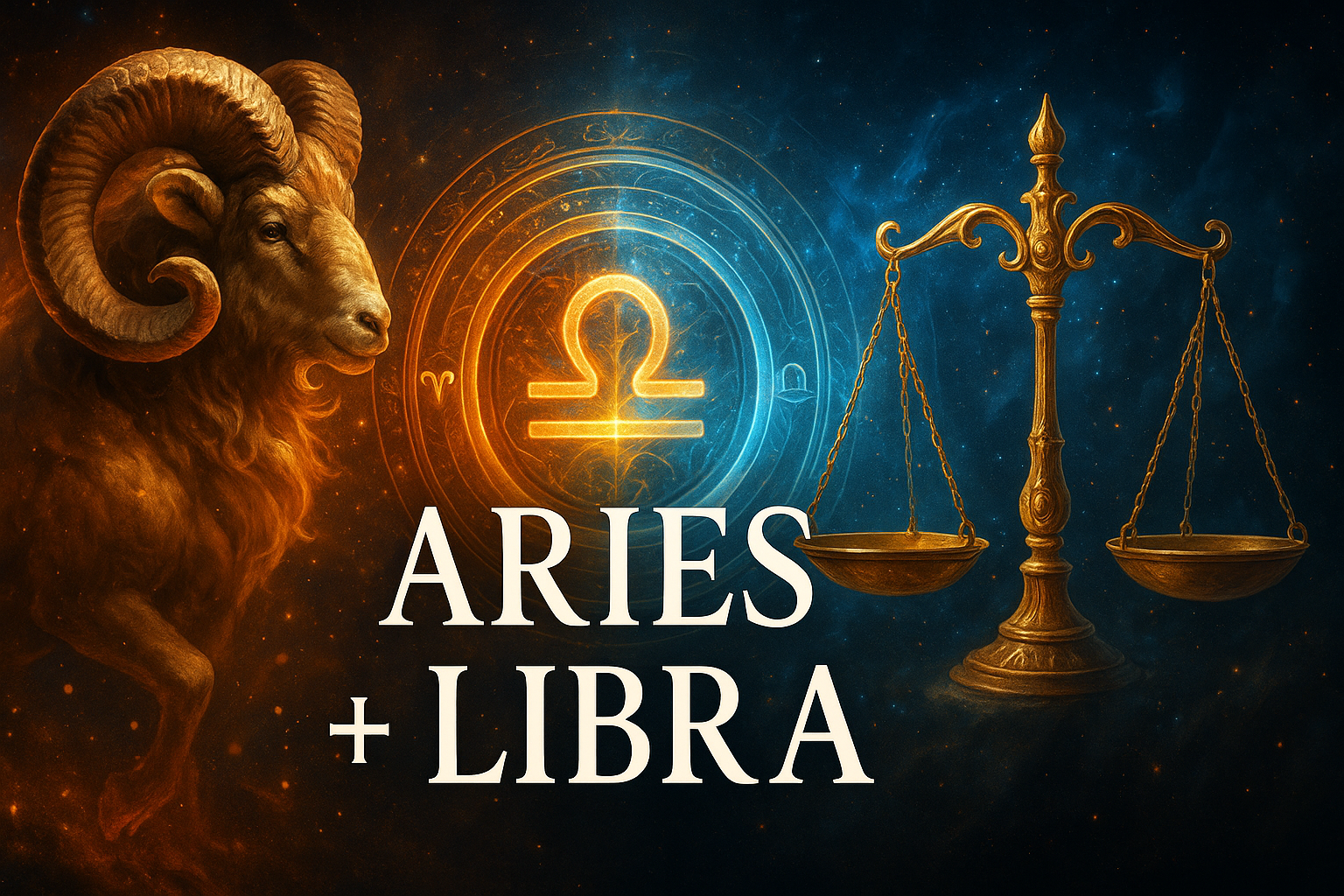 Compatibilidad zodiacal entre Aries y Libra en amor y relación espiritual