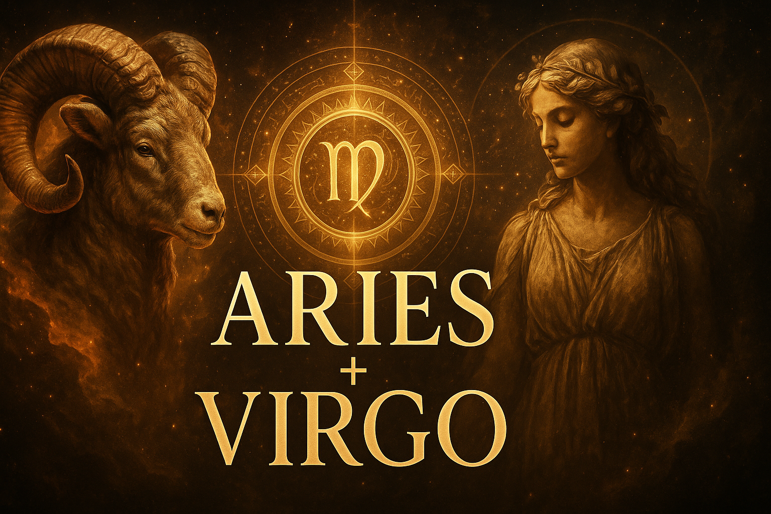 Compatibilidad zodiacal entre Aries y Virgo en amor y relación espiritual