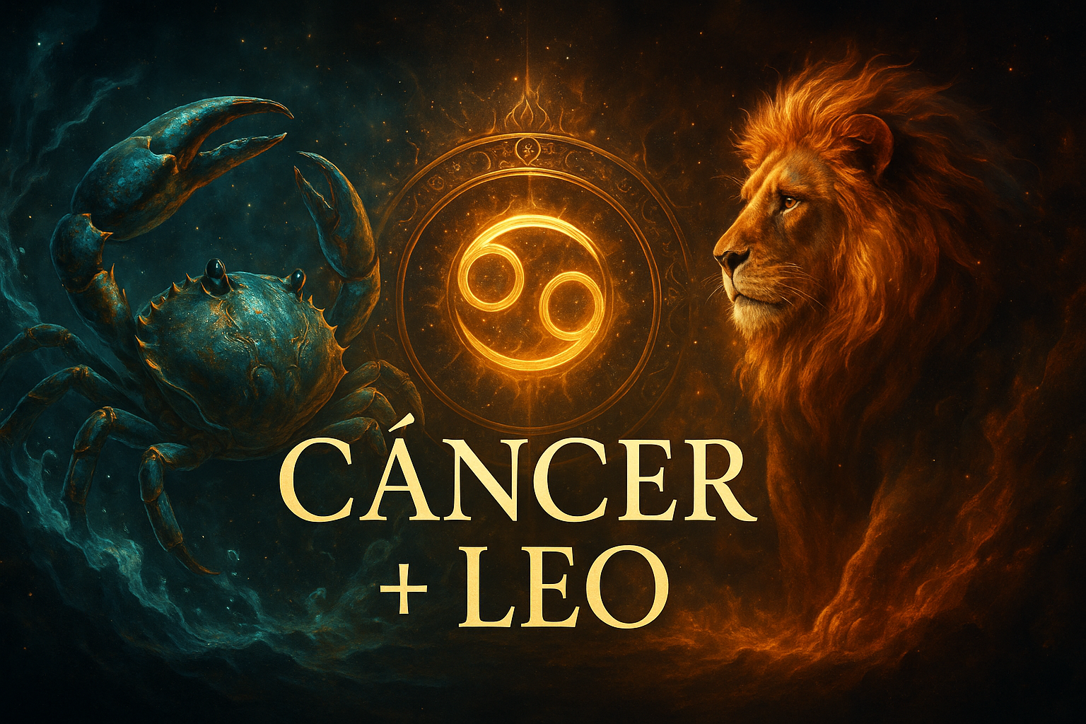 Compatibilidad zodiacal entre Cáncer y Leo en amor y relación espiritual