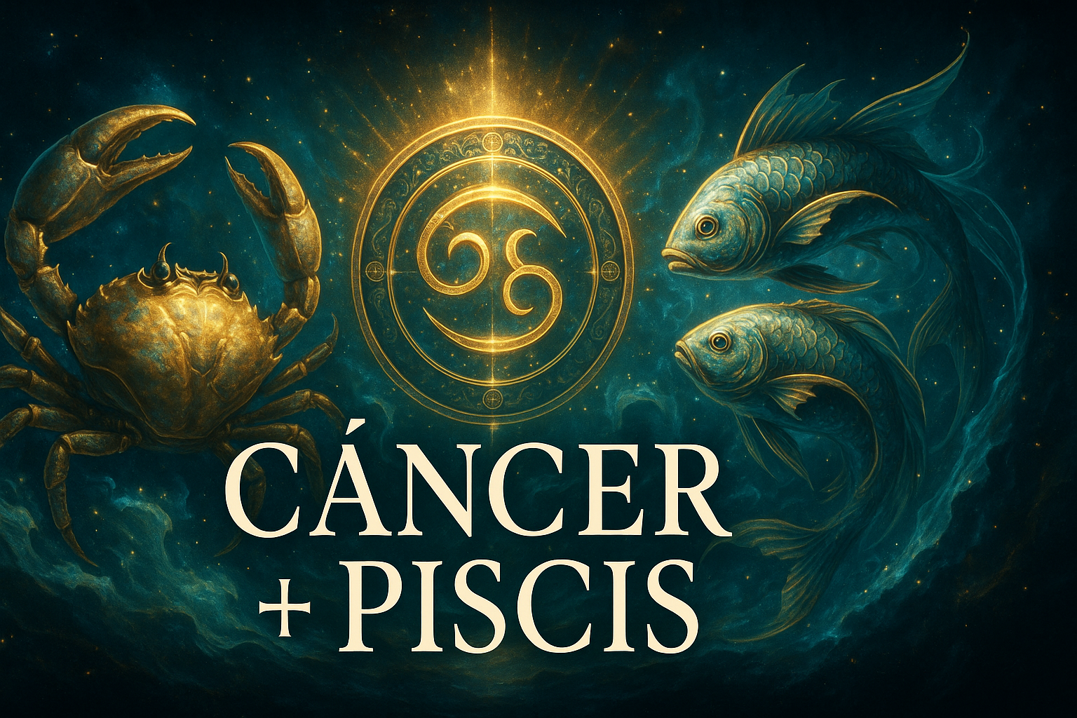 Compatibilidad zodiacal entre Cáncer y Piscis en amor y relación espiritual
