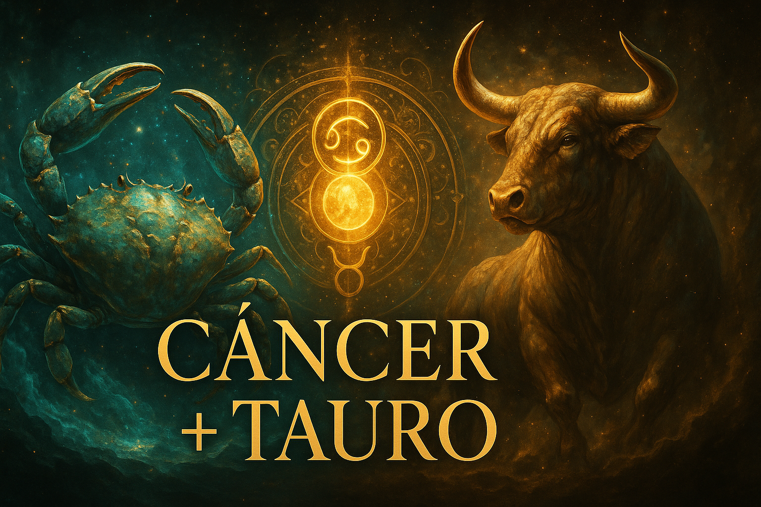 Compatibilidad zodiacal entre Cáncer y Tauro en amor y relación espiritual
