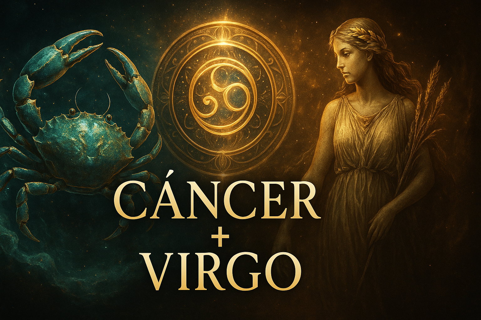 Compatibilidad zodiacal entre Cáncer y Virgo en amor y relación espiritual
