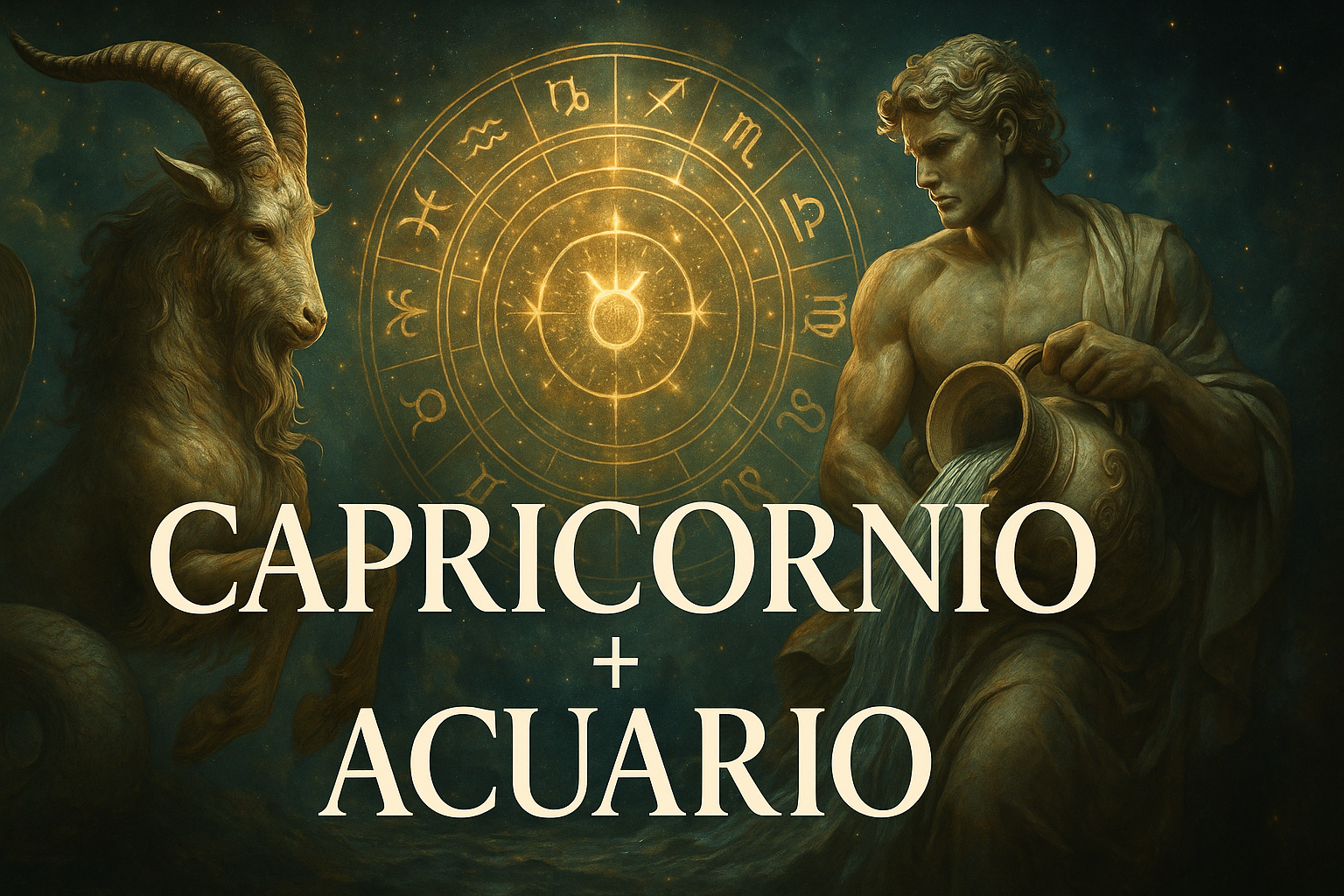 Compatibilidad zodiacal entre Capricornio y Acuario en amor y relación espiritual