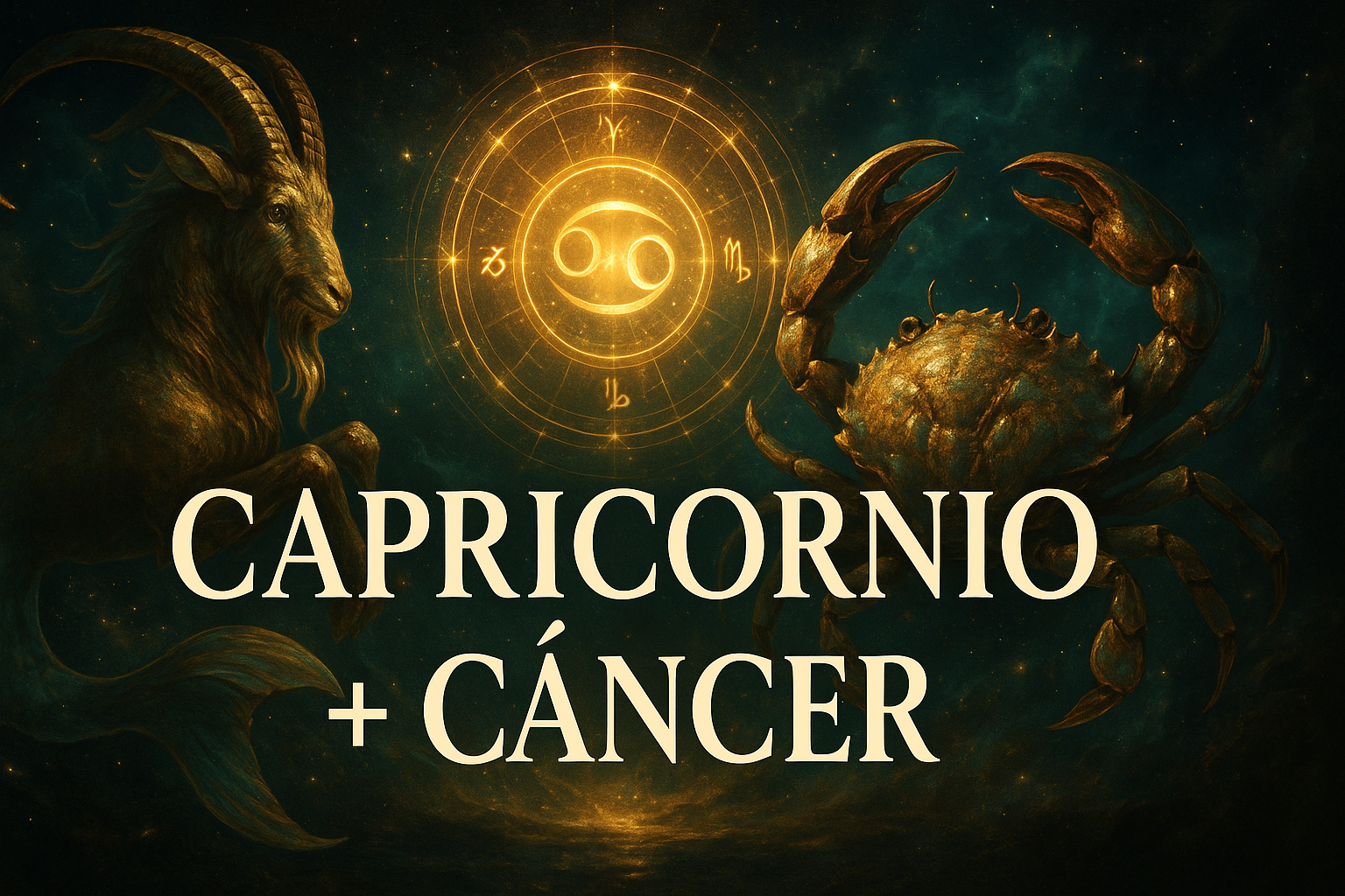 Compatibilidad zodiacal entre Capricornio y Cáncer en amor y relación espiritual
