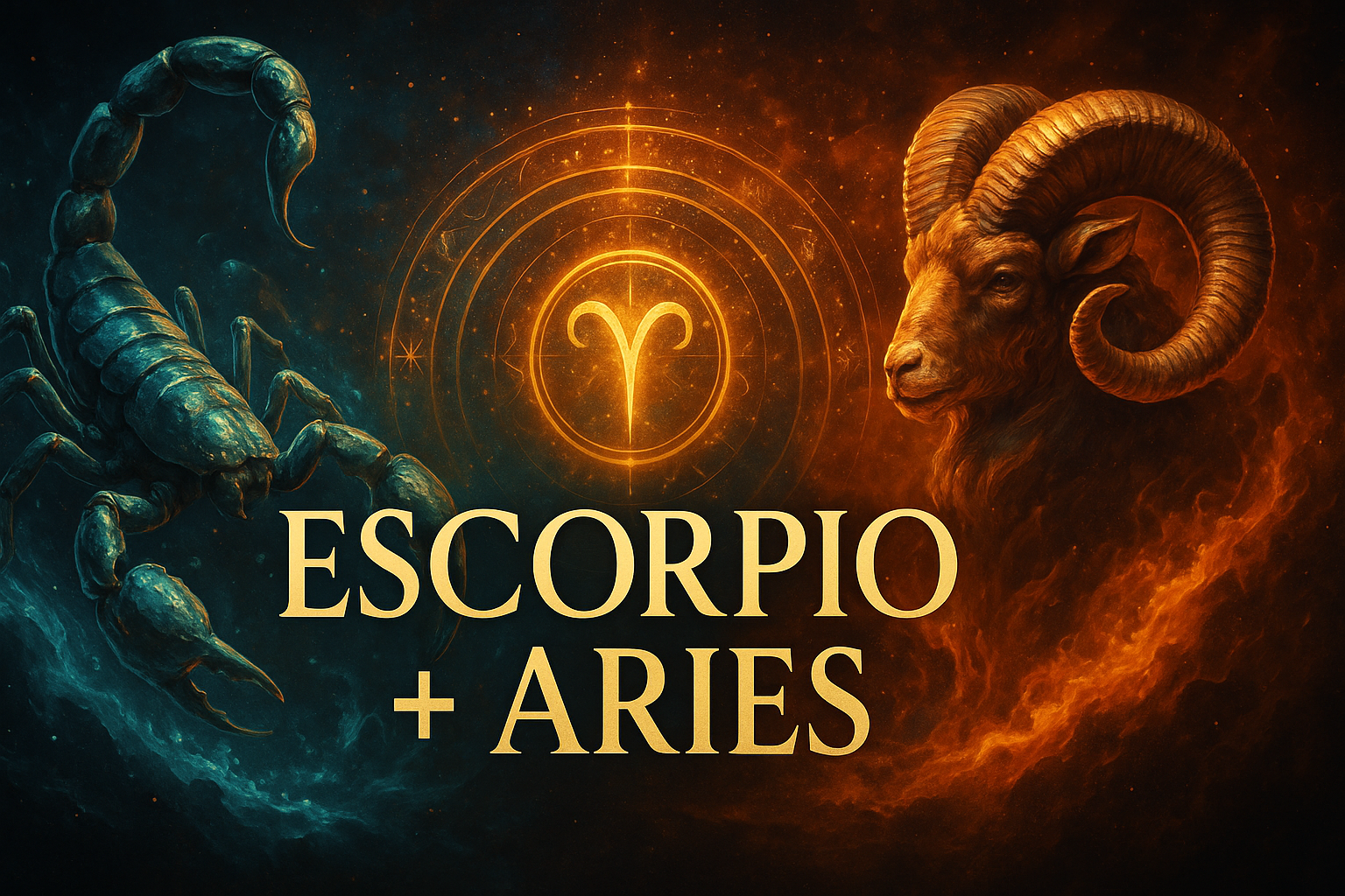 Compatibilidad zodiacal entre Escorpio y Aries en amor y relación espiritual