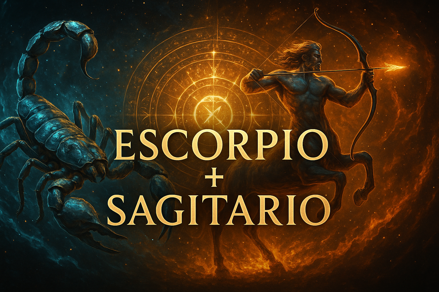 Compatibilidad zodiacal entre Escorpio y Sagitario en amor y relación espiritual