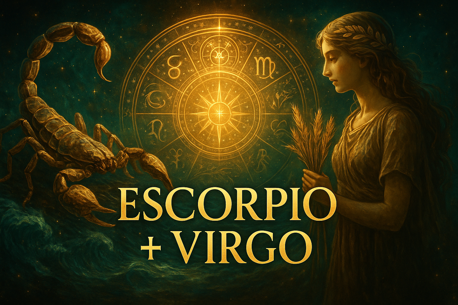Compatibilidad zodiacal entre Escorpio y Virgo en amor y relación espiritual