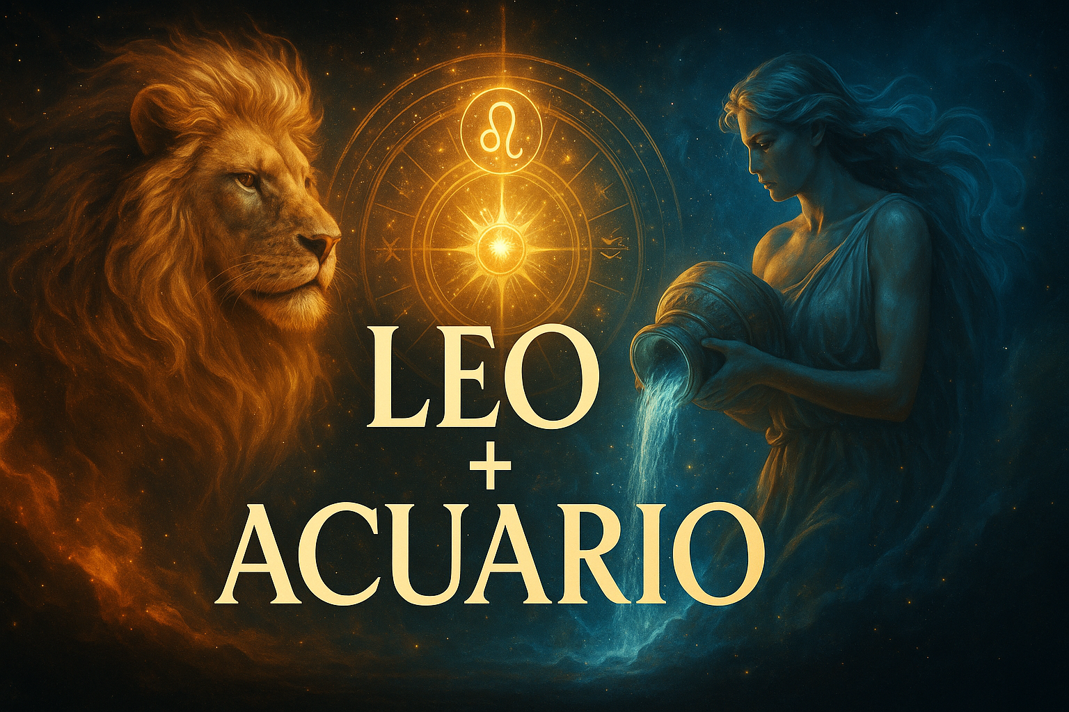 Compatibilidad zodiacal entre Leo y Acuario en amor y relación espiritual