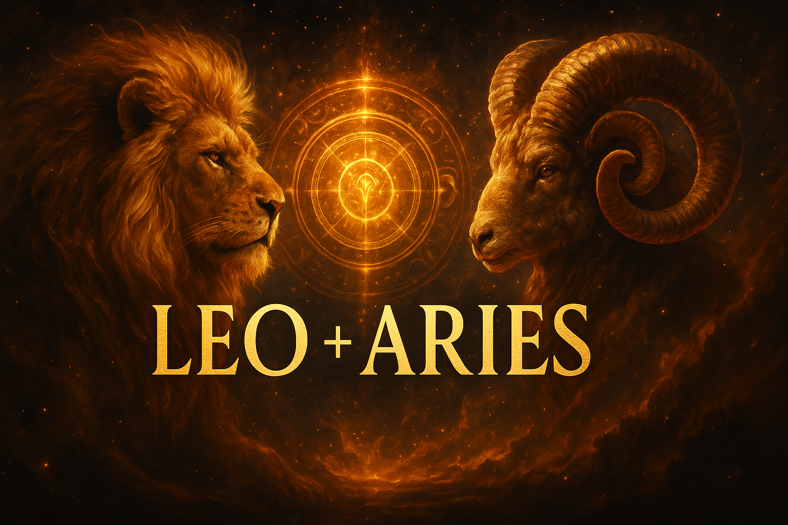 Compatibilidad zodiacal entre Leo y Aries en amor y relación espiritual