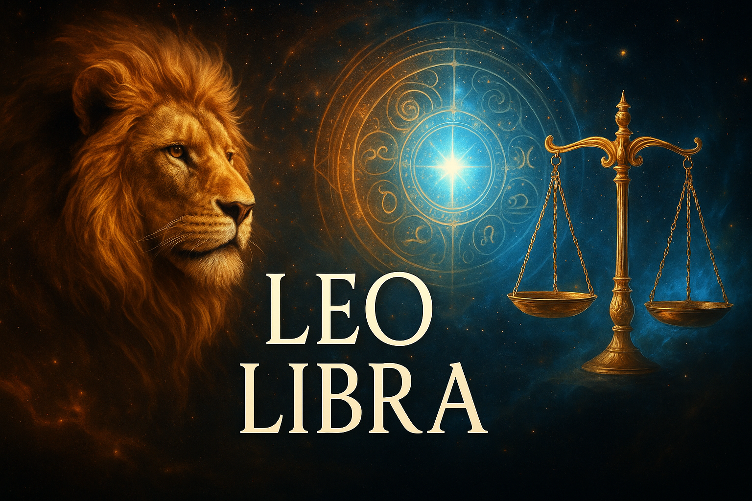 Compatibilidad zodiacal entre Leo y Libra en amor y relación espiritual