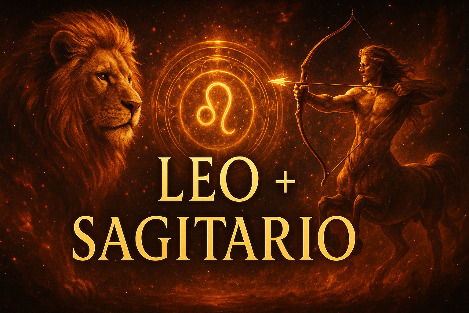 Compatibilidad zodiacal entre Leo y Sagitario en amor y relación espiritual
