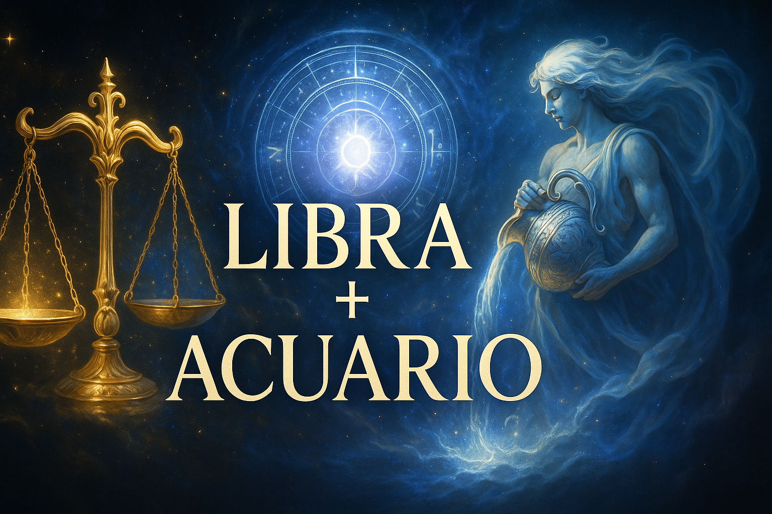 Compatibilidad zodiacal entre Libra y Acuario en amor y relación espiritual