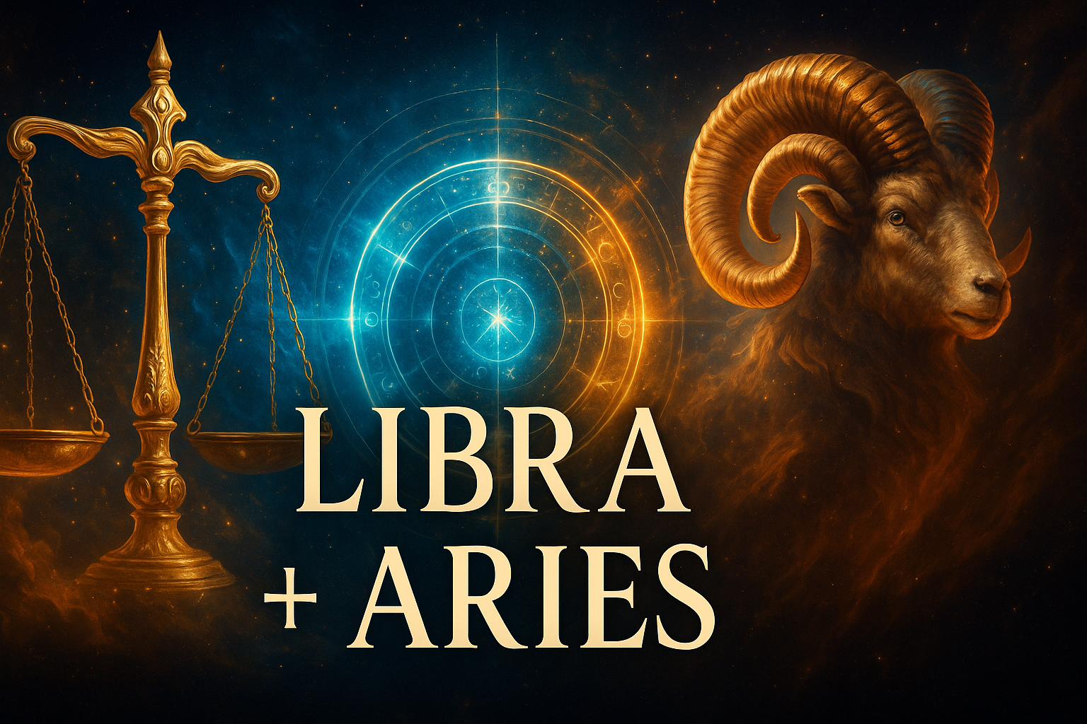 Compatibilidad zodiacal entre Liba y Aries en amor y relación espiritual