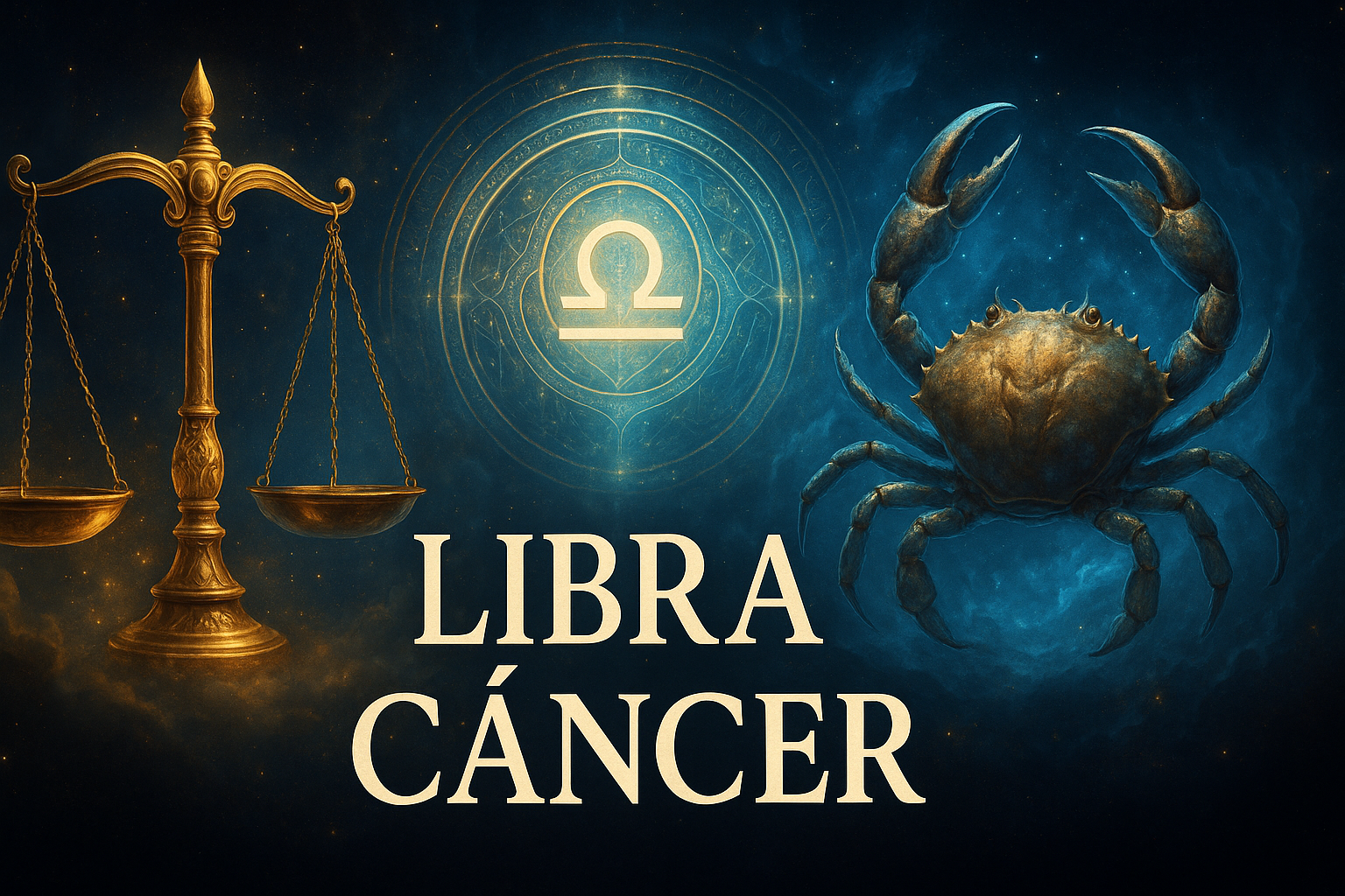 Compatibilidad zodiacal entre Libra y Cáncer en amor y relación espiritual
