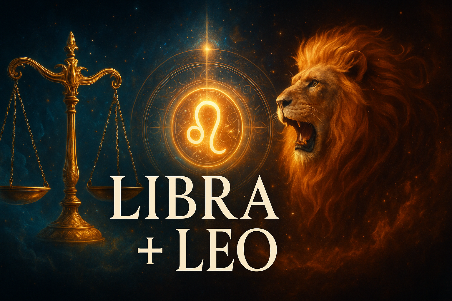 Compatibilidad zodiacal entre Libra y Leo en amor y relación espiritual