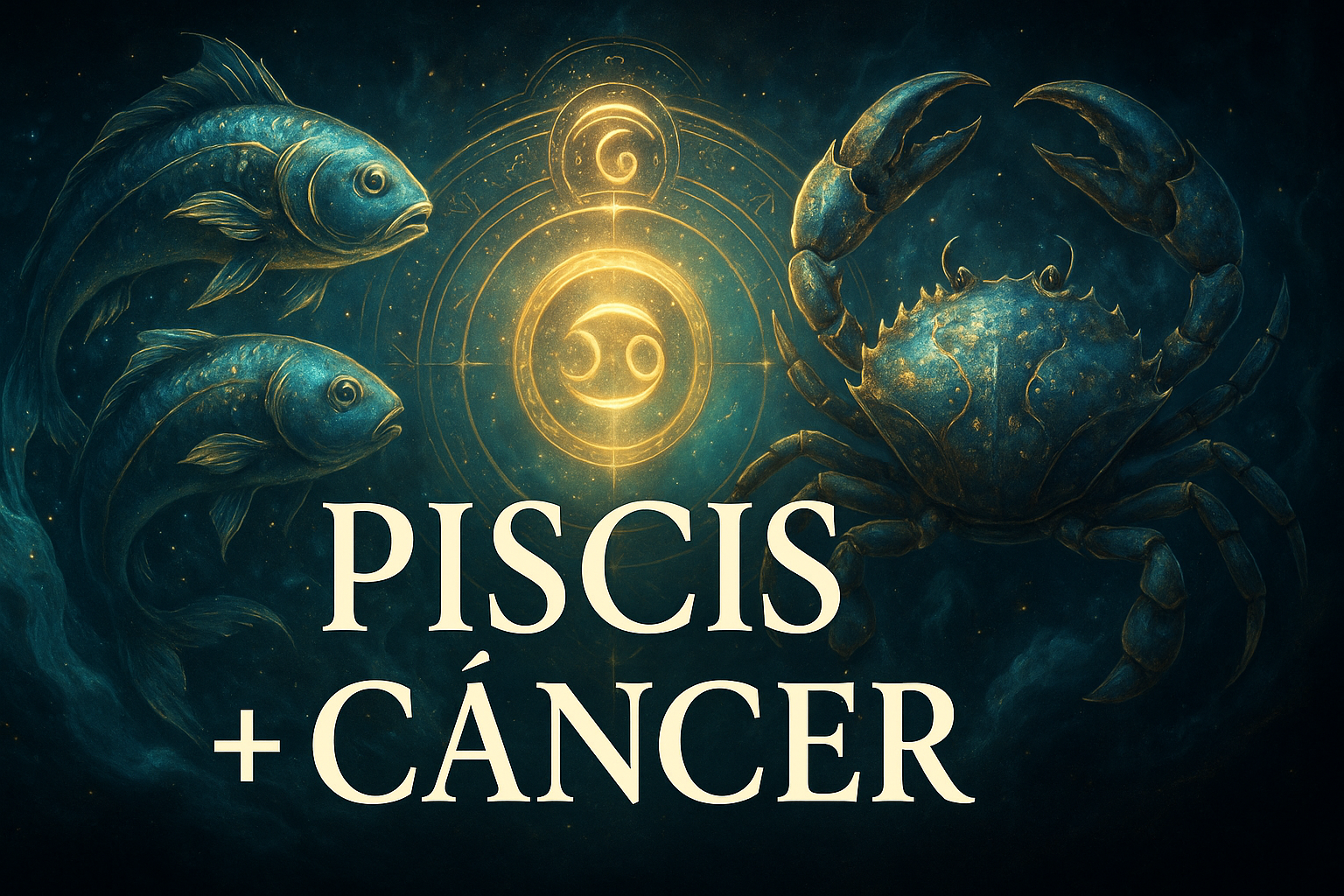 Compatibilidad zodiacal entre Piscis y Cáncer en amor y relación espiritual