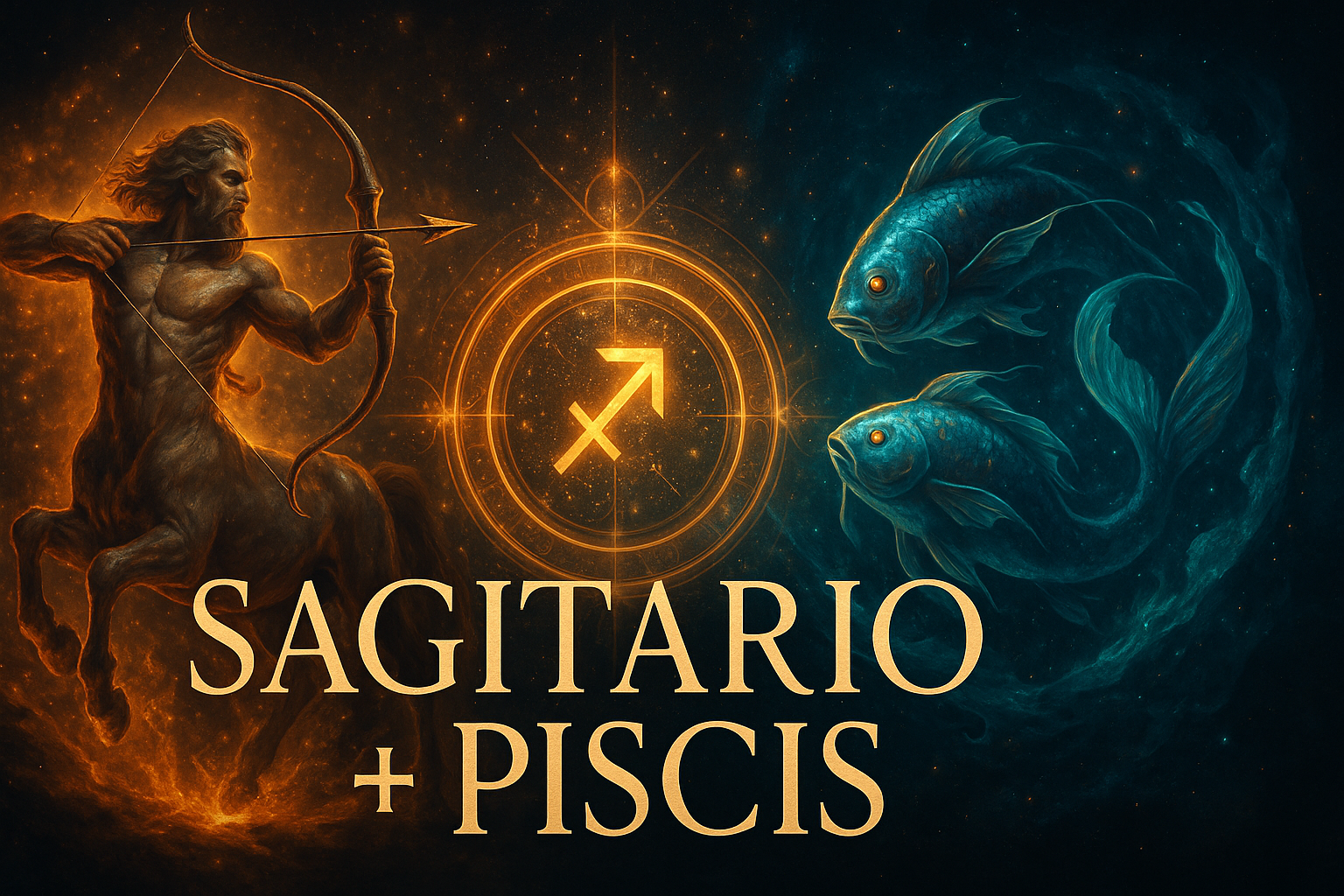 Compatibilidad zodiacal entre Sagitario y Piscis en amor y relación espiritual
