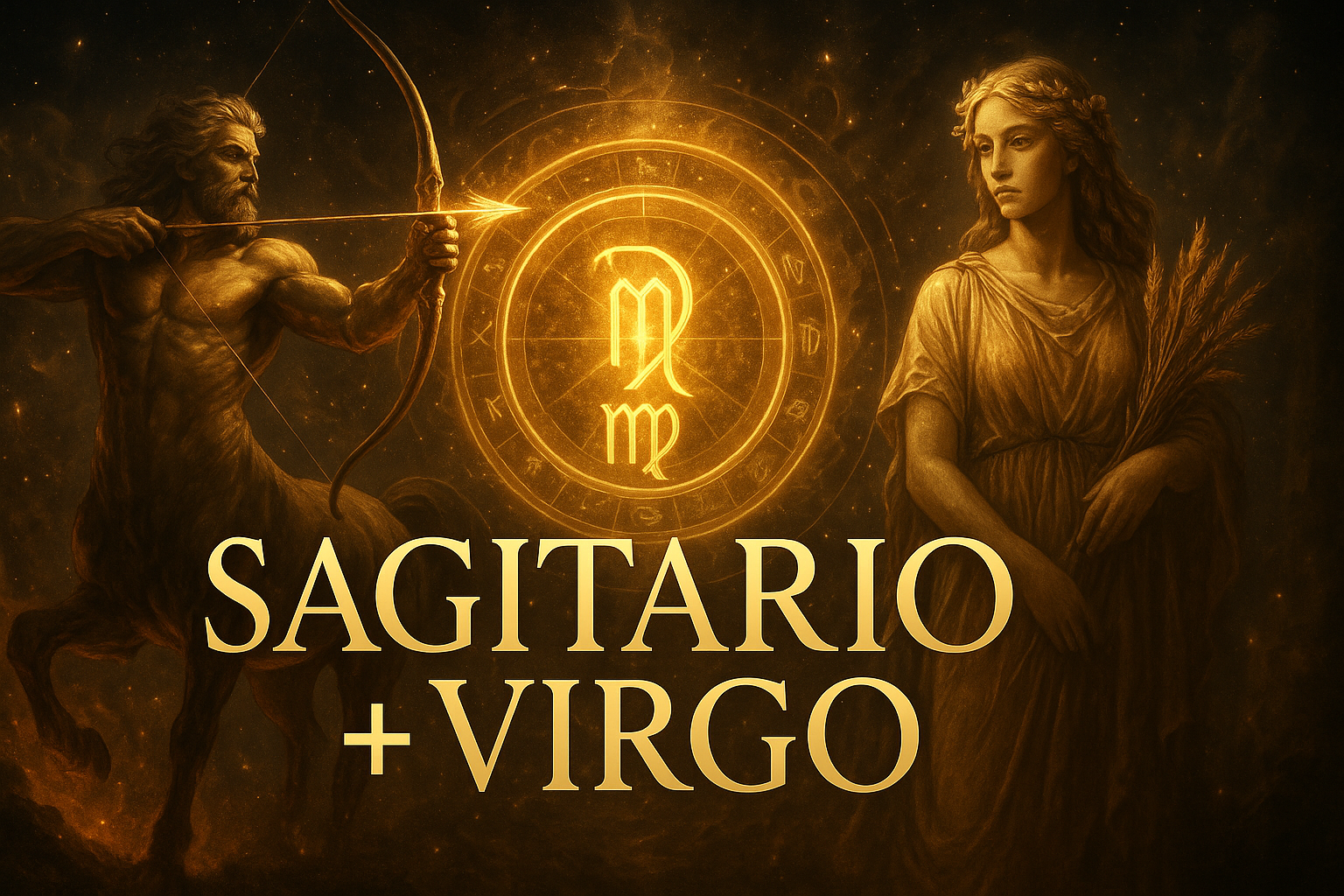 Compatibilidad zodiacal entre Sagitario y Virgo en amor y relación espiritual