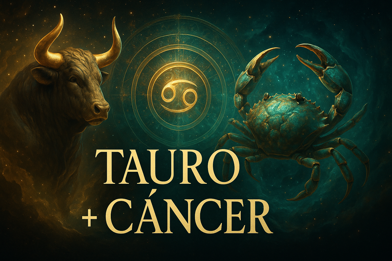 Compatibilidad zodiacal entre Tauro y Cáncer en amor y relación espiritual
