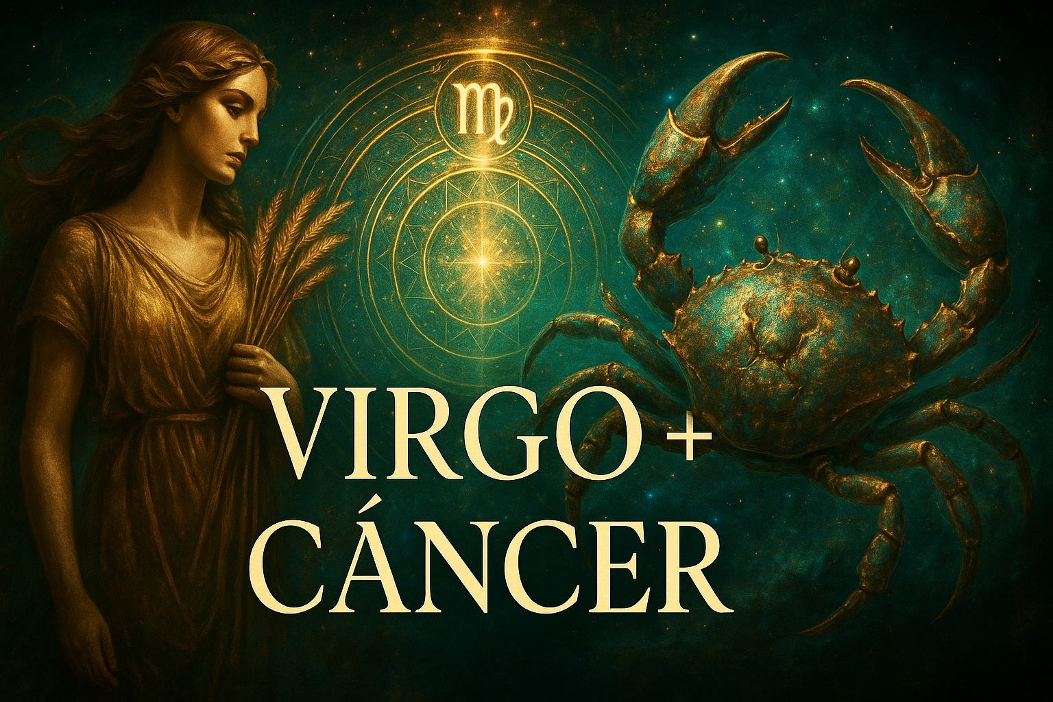 Compatibilidad zodiacal entre Virgo y Cáncer en amor y relación espiritual